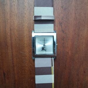 Burberry Brown and White Checkered Watch BU4008